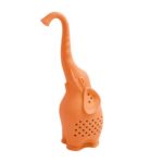 1pc Silicone Tea Infuser Creative Elephant Tea Strainer (Orange)