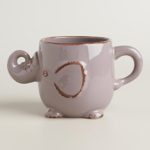 3D Ceramic Lucky Elephant Coffee Mug 16 Ounces – Gray