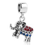 Third Time Charm Lucky Elephant Charm Beads For Bracelets