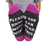 Letters Socks Unisex If You can read this Bring Me a Glass of Wine Men Women Sock by Fenta