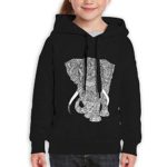 Fashion Unisex Sweatshirts,Warm Coloring Adult Elephant Cotton Hoodie Pullover For Child