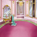 Kooer 5x7ft Pink Princess’s Room Style Photography Backdrops Animation Cartoon Style Photography Backgrounds Photo Studio Prop Baby Children Family Photoshoot Backdrop Customized Various Size