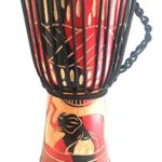 Hand Carved Elephant Design Djembe Drum Bongo Congo SOLID WOOD Percussion Drum – PROFESSIONAL SOUND/ QUALITY – JIVE BRAND (Large – 16″)