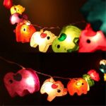 GZMAY Night light Elephant Paper String Light 10ft 20LEDs Fairy Light LED Strip Night Lamp for Kids Room Party Holiday Light US Plug
