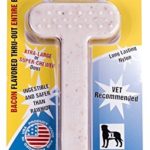 Nylon Dog Chew Toy- Bullibone Bacon XL Nylon Bone – 1 Bone Per Package – Improves Dental Hygiene, Easy to Grip Bottom, and Permeated With Flavor