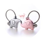 MILESI Official Original Fantastic French Kiss One Pair Elephant Couples Keychain Valentine Gift