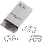 Cute Bookmarks Paper Clips Elephant (Value Refill Pack) – Funny Office Supplies
