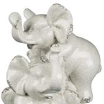 Sullivans Ceramic Elephant Figurine, 6.5 x 6 Inches, White (CM2711)