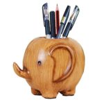 Devis Carving Elephant Pencil Holder Fashion Creative Desk Decoration,Cute Pencil Holder for Office