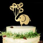 Baby Elephant Cake Topper-Baby Shower Cake Topper,Gender Reveal Party Decorations (Gold)