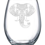 Elephant 15 oz. stemless wine glass
