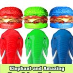 Elephant and Amazing Eggs Colors Hamburger Nursery Rhymes for Kids