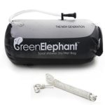 GREEN ELEPHANT 2-in-1 Solar Shower & Dry Bag Non-Toxic Leakproof TPU 5-Gallon Portable Solar Shower Doubles as Dry Storage Sack for Camping, Hiking, Fishing, Boating, Beach+Shower Hose, FREE 5m Rope