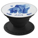 Brave New Look Elephant watercolor Pop Sockets Stand for Smartphones and Tablets