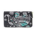 Elephant Genuine Leather Girl Zipper Wallets Clutch Coin Phone for Women