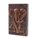 ZYWJUGE Leather Journal Writing Notebook – Antique Handmade Leather Daily Notepad Sketchbook, Elephant Gift For Men & Women, Travel Diary & Notebooks to Write in (Red, A6)