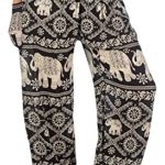 Boho Vib Women’s Rayon Elephant Print Boho Harem Yoga Pants