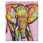 Dean Russo Elephant Fleece Throw Blanket