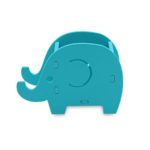 Cell Phone Stand Elephant Pencil Holder Cute Wood Pen Holder Bracket Home Decoration Stationery Organizer with Desk Accessories(Blue)