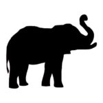Sassy Stickers Elephant Animal White Decal Car Truck Bumper Window Sticker