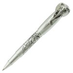 Fuliwen Rollerball Pen , Silver Stainless Steel Body Elephant Pattern Gift Pen