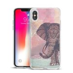 iPhone X Case, Apple X Case Viwell TPU Soft Case Rubber Silicone The Aztec color elephants