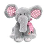 Hemlock Kids Elephant Singing Toys, Toddler Baby Soft Plush Animal Toys Stuffed Doll Big Toys (Pink-3)