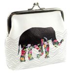 Women Teen Girls Cute Elephant Print Buckle Coin Purse Fashion Small Wallet Bag Change Pouch