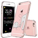 iPhone 6s Case, Cute iPhone 6 Case, MOSNOVO Cute Elephant Pattern Clear Design Printed Transparent Plastic Hard Back Case Soft TPU Bumper Gel Protective Case Cover iPhone 6 6s (4.7 inch)