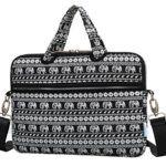 kayond Canvas Fabric 15.6 inch Shoulder Bag-Elephant Pattern Black