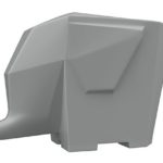 NewCool Elephant Cutlery Drainer Storage Box, Grey