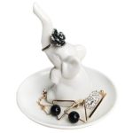 HomeSmile Elephant Ring Holder for Jewelry,Engagement Wedding Ring Display Holder Stand Trinket Trays