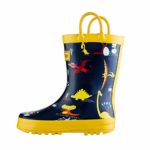 CasaMiel Kid&Toddler Boys Rain Boots for Children, Handcrafted Rubber Boots for Girls, Animal Pattern