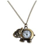 Necklace Watch – SODIAL(R) 40 x 31 mm Pocket Watch Necklace Watch Bronze Elephant