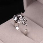 Adjustable Burnished Elephant antlers Animal Wrap Rings for Women and Girls