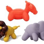 Charming Pet All Natural Soft Latex Mini Squeaker Chew Toy 3 Shape Variety Bundle: (1) Charming Bull, (1) Charming Lion, and (1) Charming Elephant