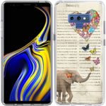 Case for Galaxy Note 9 Elephant & MUQR Gel Silicone Slim Drop Proof Protection Cover Compatible for Samsung Note 9 2018 & Cute Creative Funny Design Animal