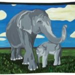 Elephant Cosmetic Bag, Zip-top Closer – Taken from My Original Paintings, Gentle Giants