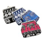 Oyachic 4 Packs Coin Pouch Purse Clasp Closure Assorted Pattern Wallet Exquisite Gift 4.7″L X 3.5″ H”