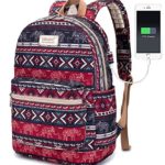 Kinmac Elephant Water Resistant Laptop Student Outdoor Backpack for Women Travel Backpack with Massage Cushion Straps for Laptop up to 15.6-Inch