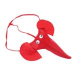 kingfansion Large Size Men’s Elephant Nose Sexy Underwear Men’s Elastic Breathable T-Back Thong Sexy Lingerie Sexy (red2)