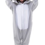 NEWCOSPLAY Unisex Children Elephant Pyjamas Halloween Kids Onesie Costume (95, Grey Elephant)