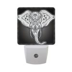 ALAZA LED Night Light with Smart Dusk to Dawn Sensor,Elephant Black Plug in Night Light Great for Bedroom Bathroom Hallway Stairways Or Any Dark Room