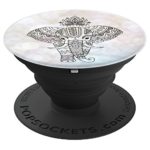 Beautiful Elephant with Mandala Pattern and Lotus Flower – PopSockets Grip and Stand for Phones and Tablets