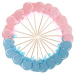SmiDay 20 Pcs Lovely Elephant Kids Birthday Cake Cupcake Topper Pick Party Decoration
