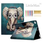 iPad 9.7 2017 / Air / Air 2 Case, LittleMax(TM) Ultra Slim PU Leather Lightweight Case Flip Folio Stand Smart Cover with Auto Wake / Sleep for Apple iPad 9.7 Inch 2017, Air 1 2 – # Elephant