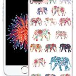 Case For Iphone 8 Plus Elephant – CCLOT Flexible Cover Protector Compatible Replacement For Iphone 7 Plus & 8 Plus Wonderful Elephant Animal Pattern Flower (TPU Protective Silicone Bumper Skin)