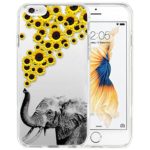 iPhone 6s Case iPhone 6 Case TPU Non-Slip High Definition Printing Personalized Elephants and chrysanthemums