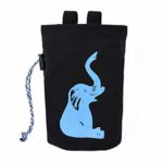 chaandu Blue Elephant Chalk Bag with Belt and Pocket for Phone, ID & More for Rock Climbing – No Elastic Brush Holder