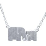 NOVICA .925 Sterling Silver Handmade Elephant Pendant Necklace, 17.5″ ‘Family Love’